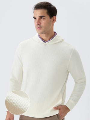 Texture Pullover Hoodie with Pockets