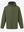 3d rendering of army green waterproof lightweight rain jacket with hood