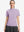 Front upper body shot of model wearing pinkish purple women's breathable 1/4 zip pullover golf shirts