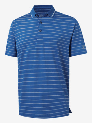 3d rendering of classic blue/airy blue non-curl ribbed collar striped polo shirts
