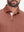 Front view from nose to chest in red ochre heather of performance heather contrast collar polo shirts.