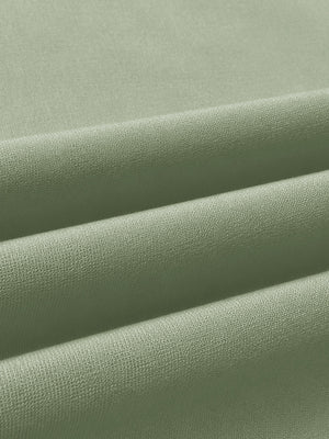 Detailed close-up of premium knit fabric texture with neat weave craft, ultra-comfort slim fit roma knit polo shirts in green grey