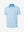 3D render of blue antichoke premium ribbed collar print polo shirts
