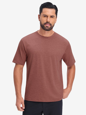 Moisture Wicking Heather Round Neck Athletic T-Shirts