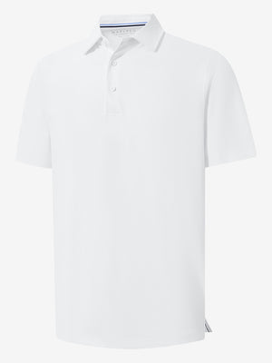 3d rendering of white dry fit waffle textured collared golf shirts