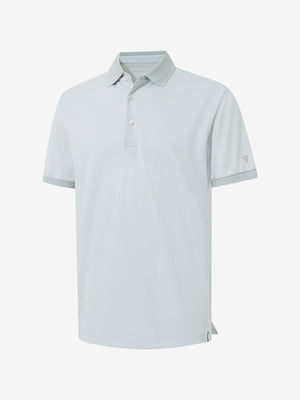 3d rendering of light grey moisture wicking jacquard golf shirts