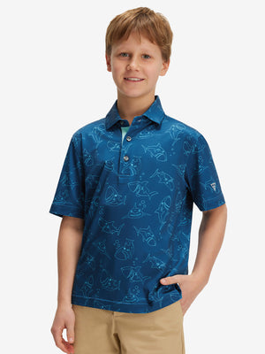 Polos elásticos ligeros con estampado juvenil