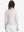 Back upper-body view of women's lightweight fleece-lined puffer jacket on model in oyster gray.
