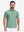 Front upper body shot of model wearing green grey dry fit waffle textured collared golf shirts