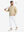 Lightweight Ankle-Zip Sweatpants with 4 Pockets in white, full body front view with golf club