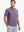 Model half-body front view wearing PURPLE Cotton Blend Plain Shirt.
