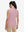  Back upper body view in  lavender of women's 4 buttons golf polo shirts.