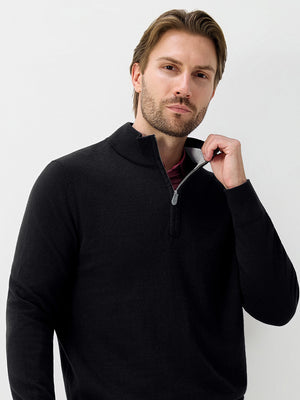 Wool Blend 1/4 Zip Sweater Pullover