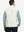 Back upper body view of the cream print collar quarter zip golf vest, clean cut and relaxed posture.