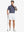 Full-body front view of model holding golf club wearing WHITE Water Resistant Versatile 8 Pockets Shorts.