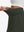 Detail view of elastic waistband on army green women's stretch a-line golf skort with 7 pockets