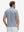 Back upper body view of model in Performance quick dry print golf polos with subtle white navy clouds tone