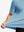 Side fabric stretch display in light blue of men's short sleeve slim fit roma knit t-shirt.