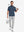Full body model holding golf equipment, lightweight upf50+ short sleeve golf vests jacket in misty blue