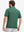 Back upper body shot of model wearing green classic lightweight jacquard golf shirts