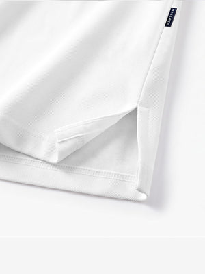 Solid Stretch Cotton Pique Long Sleeve Polo Shirts