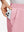 Detail view of inner front pocket on pink flat front flex cotton blend golf shorts