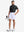 Front full body shot of model exercising in black waffle texture 1/4 zip pullover