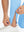 Ankle zip detail of Lightweight Ankle-Zip Sweatpants with 4 Pockets in light blue