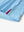 Detailed view of side hem slit on Cooling Stripe Golf Shirt in SKY BLUE STRIPE, showing comfort and design