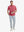 Full-body view of model holding takeaway drink cup in ROSE Cotton Blend Plain Shirt.