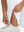 Ankle zip detail of Lightweight Ankle-Zip Sweatpants with 4 Pockets in white