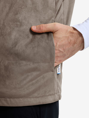 Classic Micro Suede Leather Puffer Vests