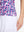 Detail view of hem on rose red florals women's sleeveless q-zip print quick dry golf tops