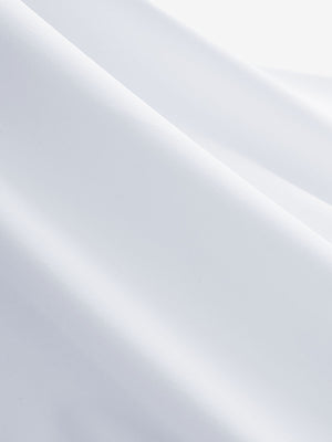 Close-up texture of white women's collared v neck quick dry tank tops fabric showing weave detail.