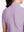 Detail view of back design on pinkish purple women's breathable 1/4 zip pullover golf shirts