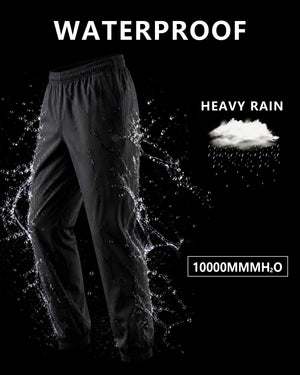 Lightweight Waterproof Rain Pants with Zipper Pockets