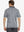 Back half-body view highlighting the athletic fit in BLACK GREY HEATHER