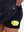 Detail view of inner pocket on navy blue women's stretch a-line golf skort with 7 pockets