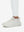 Detail view of hem on white women's lightweight athletic sweatpants