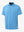3D view highlighting Modern Fit Melange Polo in BLUE HEATHER, showcasing fabric weave and tailored fit.