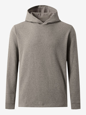 Sudadera con capucha sólida texturizada