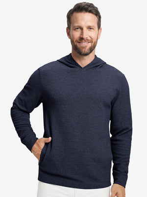 Sudadera con capucha sólida texturizada