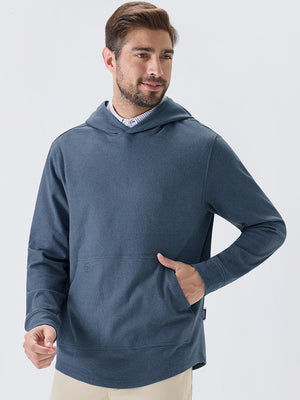 Stretch Ultra-Comfy Heather Brushed Rib Knit Hoodie