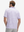 Back upper body shot of model wearing violet frost flowers stylish full print contrast collared golf polo shirts