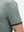 Detail view of cuff on dark green leaves stylish full print contrast collared golf polo shirts