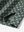 Detail view of hem on dark green leaves stylish full print contrast collared golf polo shirts