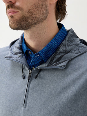Water Resistant 1/4 Zip Hooded Pullover